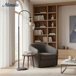 Bild in Gallery-Viewer laden, Lawson Modern Messing Stehlampe – Recycelter Glasschirm für Leseecke oder Schlafzimmer