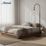 Bild in Gallery-Viewer laden, Lawson Modern Messing Stehlampe – Recycelter Glasschirm für Leseecke oder Schlafzimmer