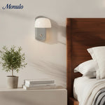 Cargar imagen en el visor de la Galería, Aplique de pared Crelina moderno de cristal lechoso para dormitorio o sala de estar