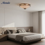 Load image into Gallery viewer, Lustrielle Vintage Artistic Crystal Glass Flush Mount Ceiling Light for Modern Interiors