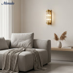 Bild in Gallery-Viewer laden, Bravira Pfeiler Versetzte Wandleuchte – Minimalistische Moderne Wandleuchte für Wohnzimmer