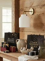 Charger l'image dans la visionneuse de galerie, Applique murale minimaliste Hanton – Applique en verre lait vintage avec accent en métal