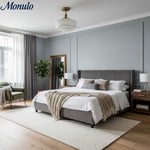 Load image into Gallery viewer, Kalvora Mid-Century Round Ceiling Light with Striped Glass Shade - Indoor Flush Mount Light for Bedrooms and Corridors