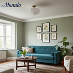 Load image into Gallery viewer, Geotower Glass Tiered Flush Ceiling Light - Vintage Inspired Glass Metal Ceiling Fixture for Home