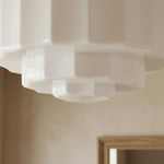 Load image into Gallery viewer, Geotower Glass Tiered Flush Ceiling Light - Vintage Inspired Glass Metal Ceiling Fixture for Home