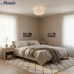 Load image into Gallery viewer, Dumora Tiered Fabric Ceiling Light – Soft Diffused Illumination for Hotels and Residential Interiors