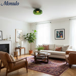 Cargar imagen en el visor de la Galería, Luz de techo empotrada de vidrio multicapa escultórica Verdoma Diseño moderno escandinavo para espacios de vida