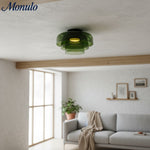 Cargar imagen en el visor de la Galería, Luz de techo empotrada de vidrio multicapa escultórica Verdoma Diseño moderno escandinavo para espacios de vida