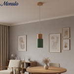 Cargar imagen en el visor de la Galería, Lámpara colgante cilíndrica Verdoma Playful Macaron - Cadena ajustable para iluminación de hogar y cafetería