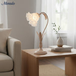 Load image into Gallery viewer, Verdoma Lily Flower Adjustable Table Lamp with Elegant Floral Shade for Bedroom and Living Room