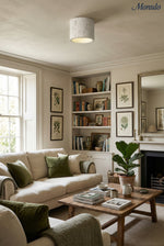 Load image into Gallery viewer, Cylindrical Travertine Lamp - LED Wabi Sabi Ceiling Light for Modern Homes