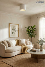 Load image into Gallery viewer, Cylindrical Travertine Lamp - LED Wabi Sabi Ceiling Light for Modern Homes