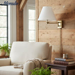 Cargar imagen en el visor de la Galería, Lámpara de Pared con Brazo Giratorio Arcuma y Brazo Metálico Ajustable - Uso en Rincón de Lectura del Dormitorio