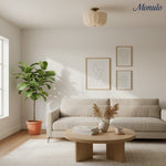 Load image into Gallery viewer, Loomis Satin Linen Flush Pendant Light – Contemporary Style Ceiling Light for Living Rooms and Entryways