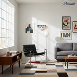 Bild in Gallery-Viewer laden, TF antik inspirierte Wandlampe aus getöntem Gras mit geometrischem Schirm – Art Deco Stil Wandleuchte für Wohnzimmer und Flure