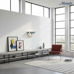 Bild in Gallery-Viewer laden, TF antik inspirierte Wandlampe aus getöntem Gras mit geometrischem Schirm – Art Deco Stil Wandleuchte für Wohnzimmer und Flure