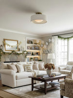 Charger l'image dans la visionneuse de galerie, Plafonnier encastré contemporain en porcelaine Cerova – Éclairage d'ambiance doux pour couloirs et bureaux