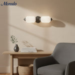 Charger l'image dans la visionneuse de galerie, Applique murale vintage en verre laiteux festonné Eloise - Éclairage d'appoint moderne pour salle de bain et chambre