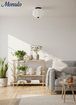 Load image into Gallery viewer, Retro Milk Semi Flush Mount Eloise Ceiling Light