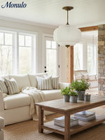 Load image into Gallery viewer, Eloise Scallop Vintage Milk Glass Semi-Flush Mount Pendant Light