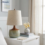 Load image into Gallery viewer, Avero Ambient Table Lamp with Artistic Ribbed Fabric Surface for Sofa Side Table and Desk