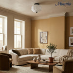 Charger l'image dans la visionneuse de galerie, Plafonnier encastré Eloise en verre laiteux – Éclairage d'accentuation moderne avec abat-jour en verre artistique