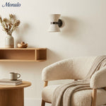 Load image into Gallery viewer, Ankora Bow-Tie Linen Shade Wall Light with Aged Brass Finish for Hallway and Bedroom
