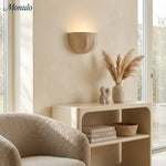 Bild in Gallery-Viewer laden, Loomis Moderne Art Deco Wandleuchte mit strukturiertem Stoffschirm für Schlafzimmer und Eingangsbereich