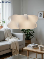 Cargar imagen en el visor de la Galería, Lámpara colgante de seda Oslan en forma de nube con pantalla de tela - Nordic Drum Light Design