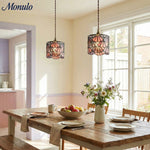 Cargar imagen en el visor de la Galería, Lámpara colgante de vidrio artístico Vintagia - Estilo Tiffany vintage para isla de cocina