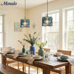 Cargar imagen en el visor de la Galería, Lámpara colgante de vidrio artístico Vintagia - Estilo Tiffany vintage para isla de cocina