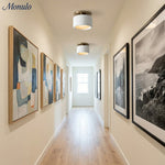 Charger l'image dans la visionneuse de galerie, Plafonnier encastré contemporain en porcelaine Cerova – Éclairage d'ambiance doux pour couloirs et bureaux