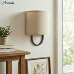 Load image into Gallery viewer, Nolvara Fabric Shade Wall Lamp - Modern Bedroom Wall Sconce for Cozy Lighting
