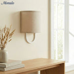 Load image into Gallery viewer, Nolvara Fabric Shade Wall Lamp - Modern Bedroom Wall Sconce for Cozy Lighting
