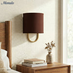 Load image into Gallery viewer, Nolvara Fabric Shade Wall Lamp - Modern Bedroom Wall Sconce for Cozy Lighting