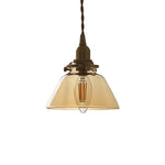 Load image into Gallery viewer, Jasmine Vintage Brass Glass Pendant Light
