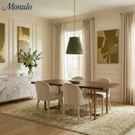 Cargar imagen en el visor de la Galería, Lámpara colgante plisada de tela Luvora: elegante lámpara colgante de latón para comedor