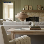 Load image into Gallery viewer, Koloro Glass Table Lamp – Modern Tiered Lamp for Living or Work Spaces