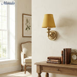 Load image into Gallery viewer, Rowan Drum Shade Wall Sconce – Fabric Sconce Light for Cozy Cottage Lighting