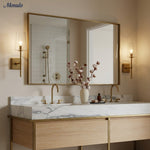 Cargar imagen en el visor de la Galería, Aplique de vidrio transparente Derlina: elegante aplique para tocador individual o triple