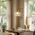 Cargar imagen en el visor de la Galería, Lámpara colgante tradicional vintage de hierro con una luz, cuadrada, rectangular y ondulada, para sala de estar.