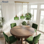 Load image into Gallery viewer, Japanese Vintage Simple Brass Glass Ribbed Cylinder Pendant Light