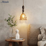 Cargar imagen en el visor de la Galería, Lámpara colgante de cristal estilo medusa pastoral francesa M38