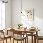 Bild in Gallery-Viewer laden, Verdoma Mid-Century-Modern Hängeleuchte aus strukturiertem Glas – Vintage-Stil für Esszimmer