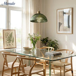 Bild in Gallery-Viewer laden, Verdoma Mid-Century-Modern Hängeleuchte aus strukturiertem Glas – Vintage-Stil für Esszimmer