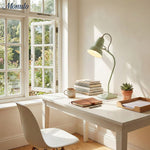 Bild in Gallery-Viewer laden, Modryx Pyramidenfuß Mini-Tischlampe – Antikes Metall für Schreibtisch