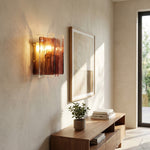 Cargar imagen en el visor de la Galería, Lámpara de pared arquitectónica Verdura con diseño de panel de vidrio