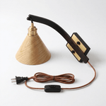 Load image into Gallery viewer, Camber Arc Wood Plug-In Wall Light - product image 10