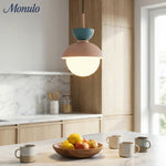 Bild in Gallery-Viewer laden, Frovela Minimalistische Nordische Macaron Pendelleuchte für Esszimmer & Gemütliche Ecken