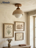 Load image into Gallery viewer, Wabi-Sabi Travertine Dome Ceiling Light